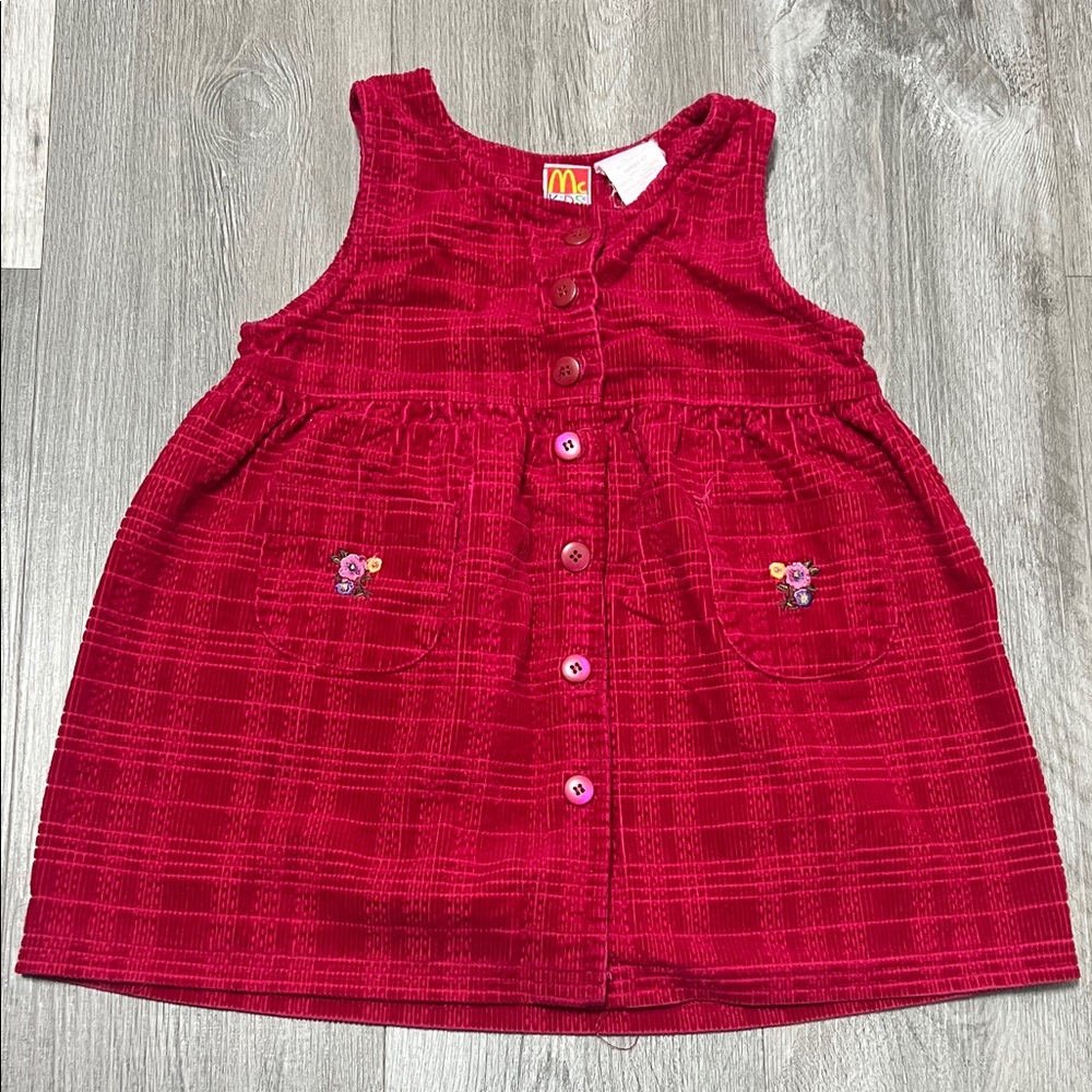 Mc Kids vintage Corduroy Button-Up Dress with pockets / size 4T